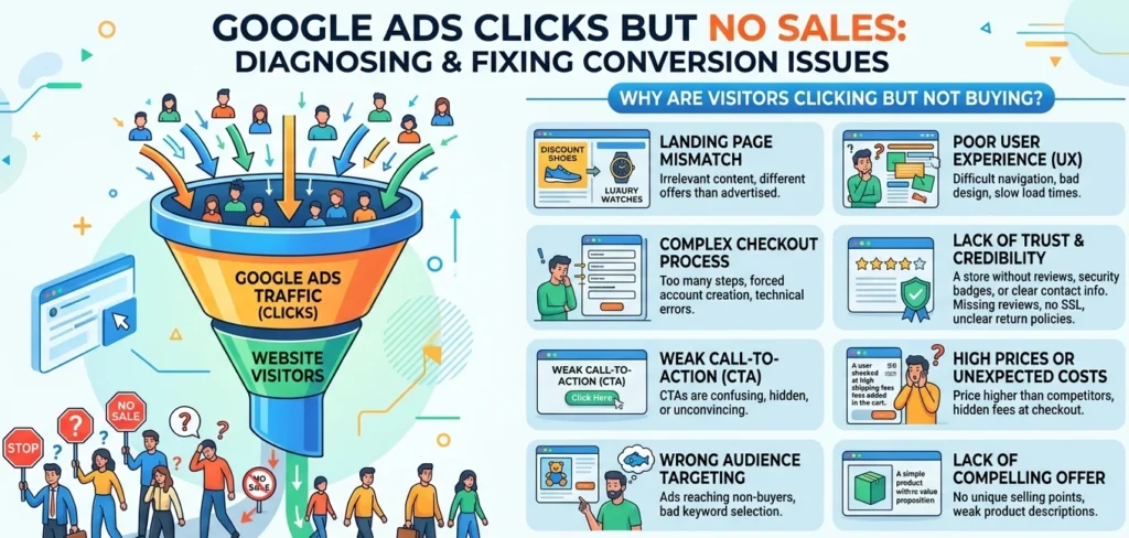 Google Ads Clicks But No Sales