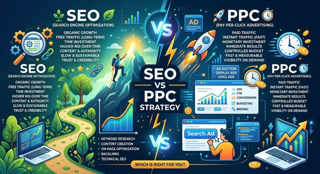 SEO Vs PPC Strategy